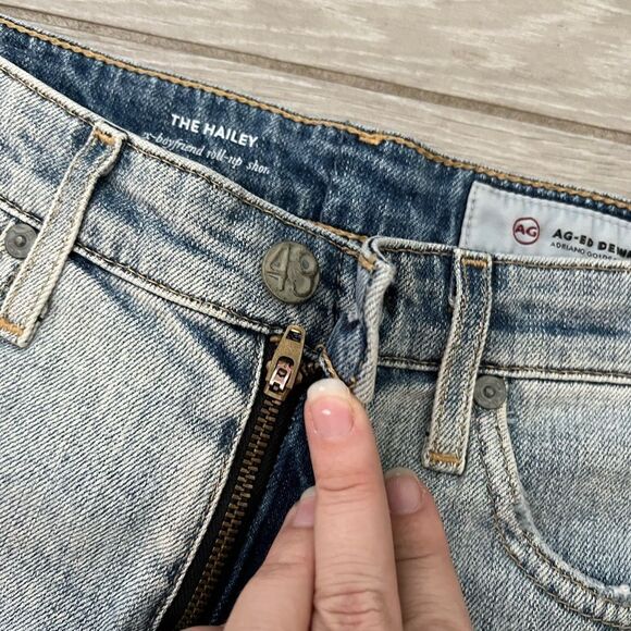 AG Adriano Goldschmied Hailey Ex Boyfriend Short Rolled up Size 25 - Picture 2 of 7